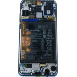 LCD screen Huawei P30 Lite with touch screen and frame blue (Peacock Blue) original (used Grade A)