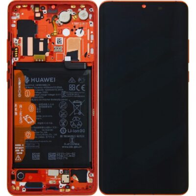 LCD screen Huawei P30 PRO with touch screen and frame red (Amber Sunrise) original (used Grade B)