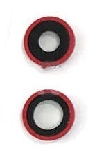 iPhone 11 lens for camera with frame red (2pcs)