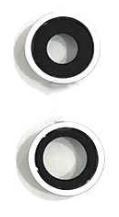 iPhone 11 lens for camera with frame silver (white) (2pcs)