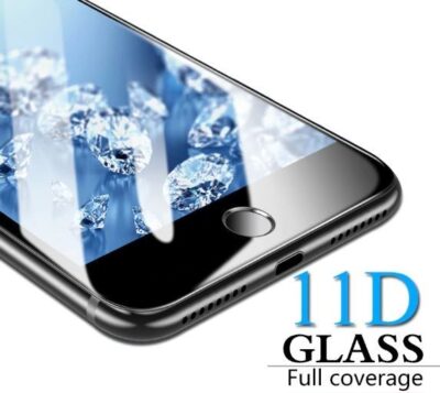 Screen protection glass "11D Full Glue" Samsung A8 (2018) A530 black bulk