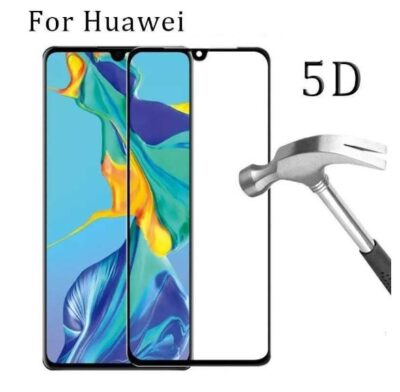 Screen protection glass "5D Full Glue" Huawei P30 Pro curved black 0.18mm bulk