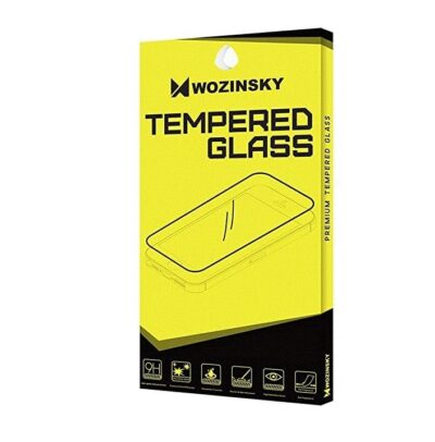 Screen protection glass "Wozinsky 5D Full Glue" Xiaomi Redmi Note 9 Pro / Redmi Note 9S case-friendly black