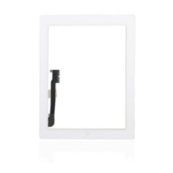 Puuteklaas iPad 4 white with Home button and holders HQ