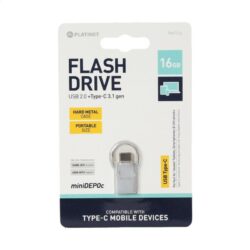 Memory usb drive Platinet 16GB Type-C + USB 2.0