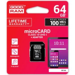 Memory card GOODRAM MicroSD 64GB (class10) + SD Adapter