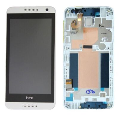 LCD screen HTC Desire 610 with touch screen and frame white original (service pack)