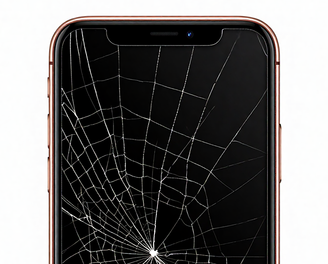 Katkine telefoni ekraan
