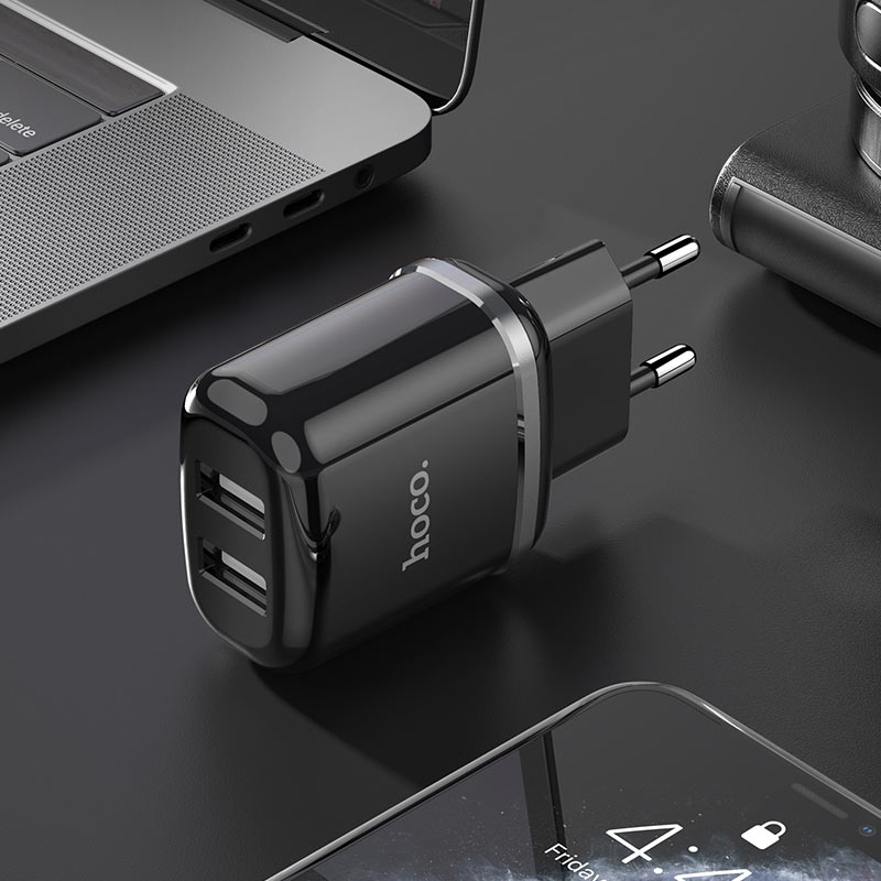 Laadija Hoco N4 12W 2xUSB-A must - Image 3