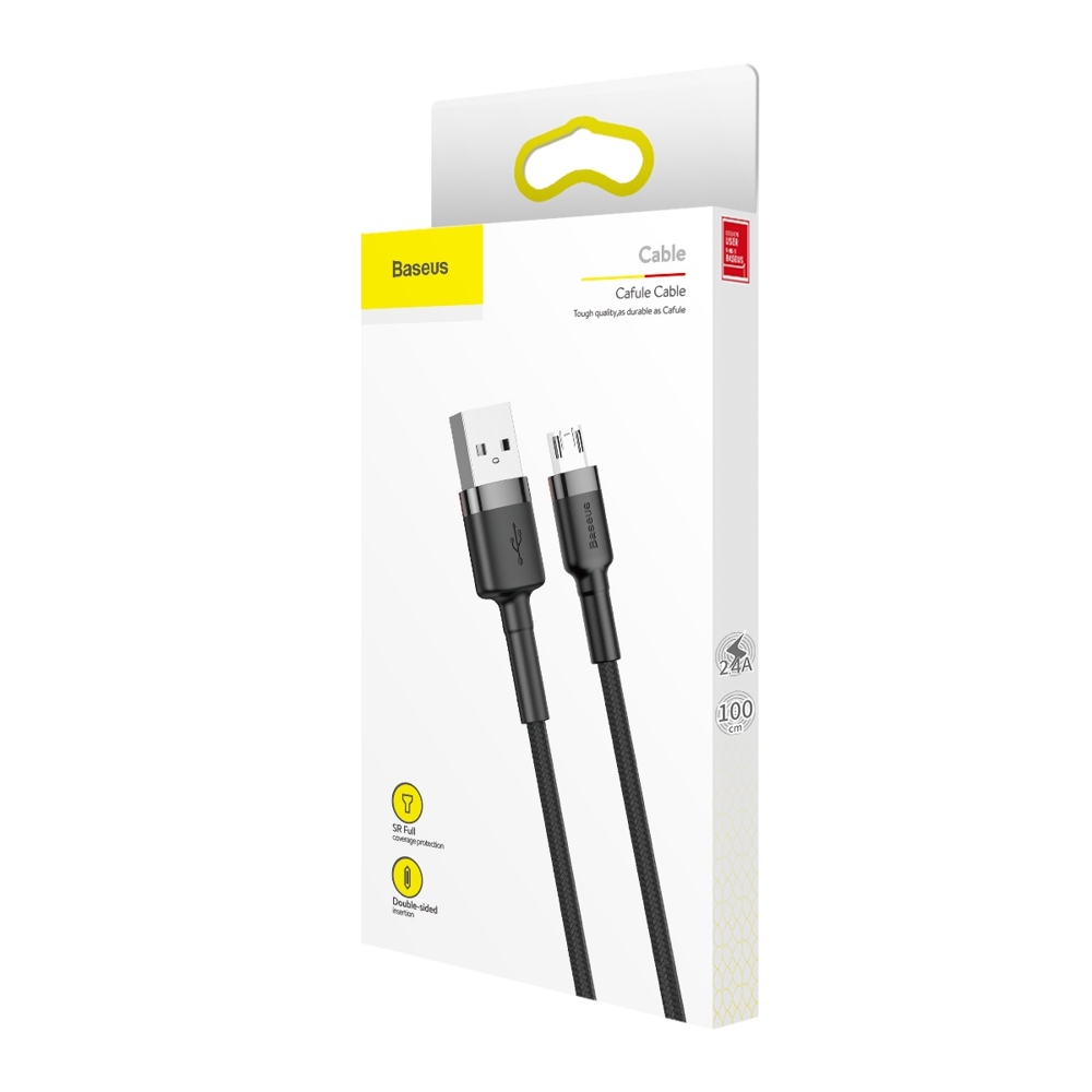 Laadimisjuhe Baseus Cafule microUSB 1.0m 2.4A hall-must CAMKLF-BG1 - Image 2