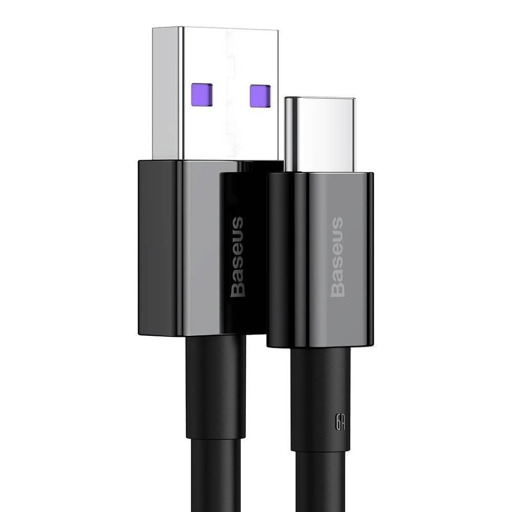 USB caabel Baseus Superior alates USB kuni Type-C 66W 1.0m must CATYS-01 - Image 2