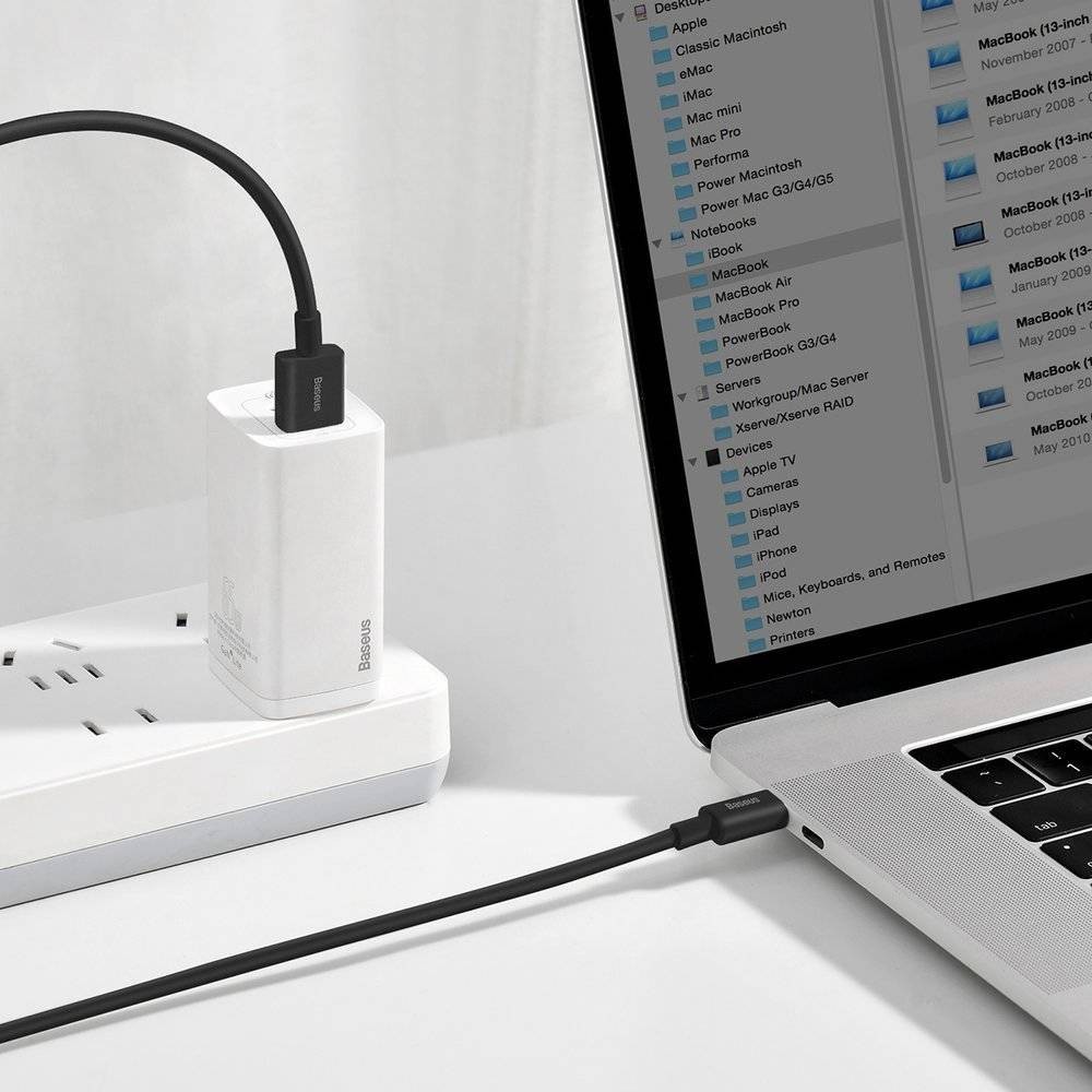 USB caabel Baseus Superior alates USB kuni Type-C 66W 2.0m must CATYS-A01 - Image 5