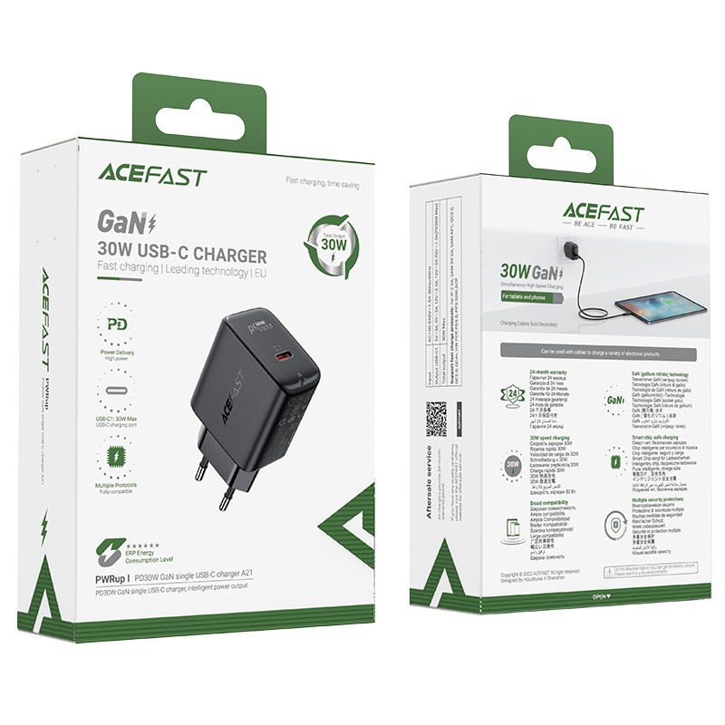 Laadija Acefast A21 30W GaN USB-C must - Image 4