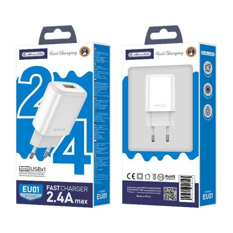 Laadija Jellico EU01 2.4A USB-A valge - Image 2