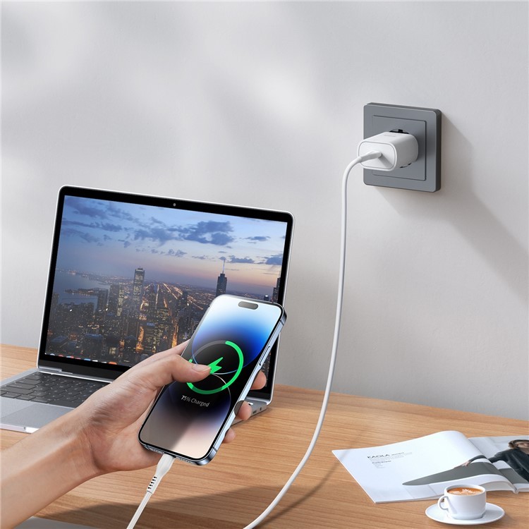 Laadija DUZZONA T6 25W USB-C valge - Image 3