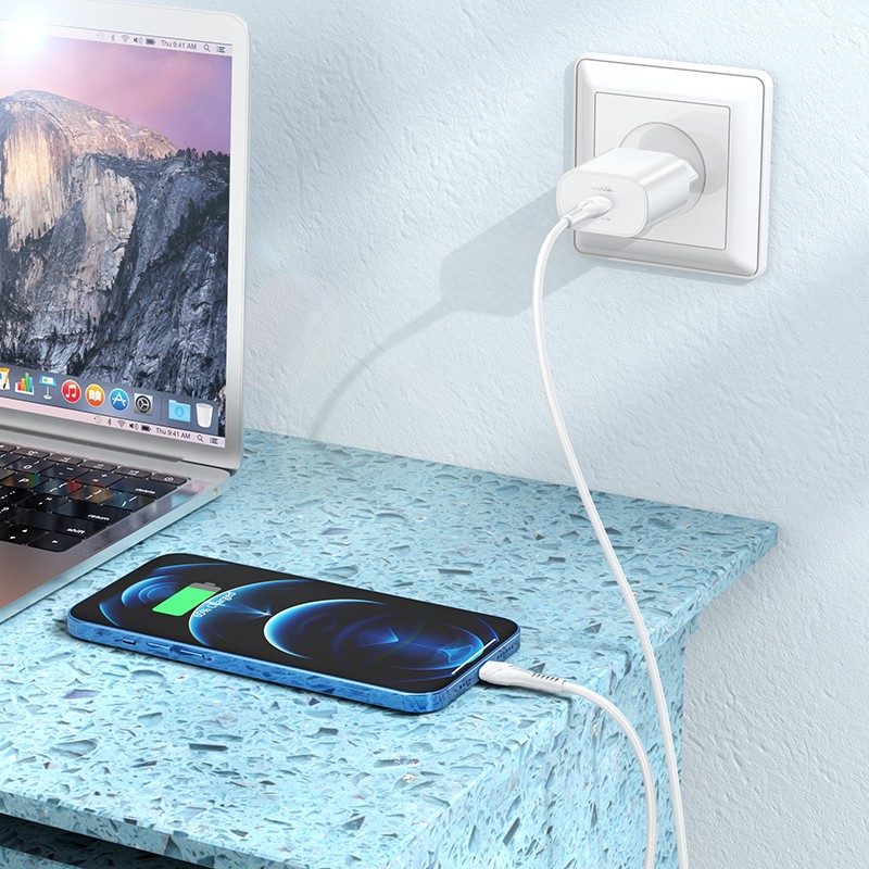 Laadija Hoco N22 25W USB-C valge - Image 5