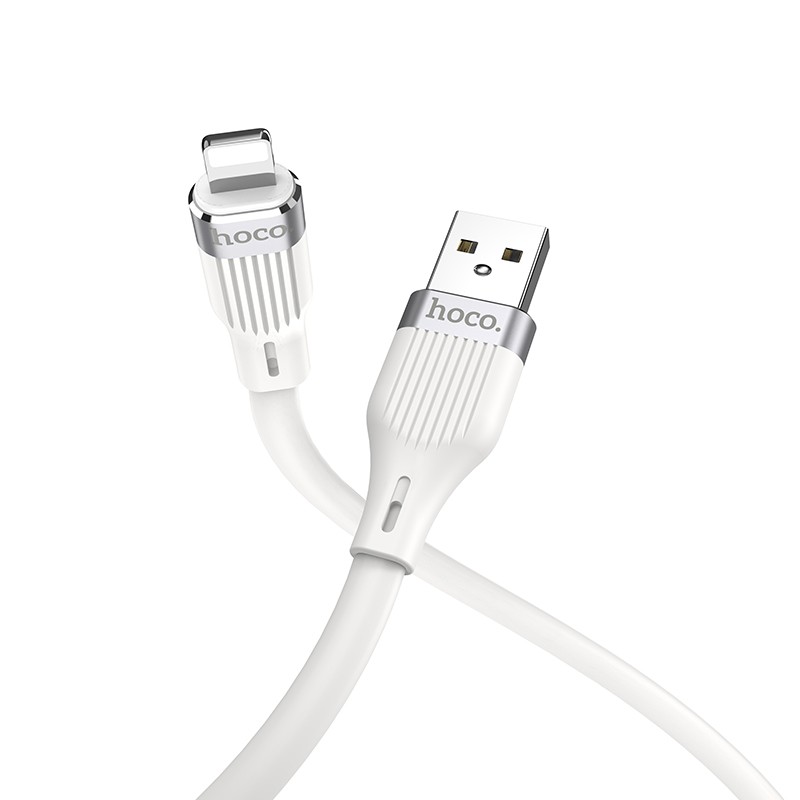 Laadimisjuhe Hoco U72 Lightning 1.2m silikoon valge - Image 4