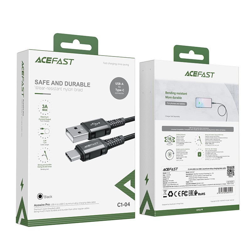 Laadimisjuhe Acefast C1-04 USB-A to USB-C 1.2m must - Image 4