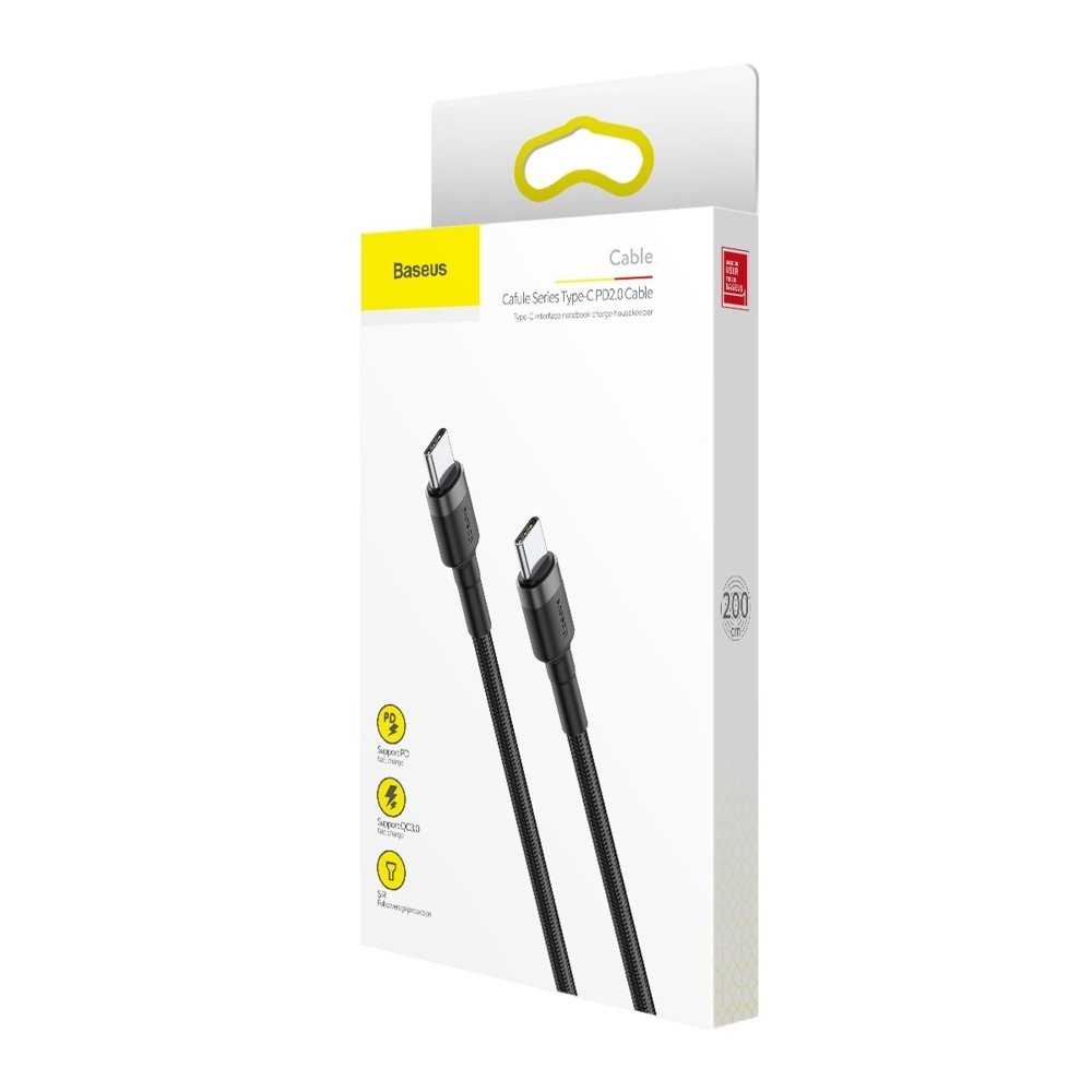 Laadimisjuhe Baseus Cafule PD60W Type-C 2.0m hall-must CATKLF-HG1 - Image 4