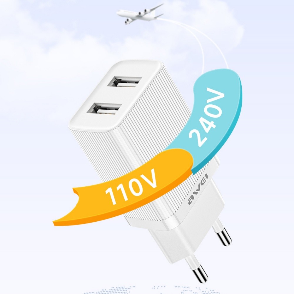 Laadija Awei C15-EU 10W 2xUSB-A valge - Image 2