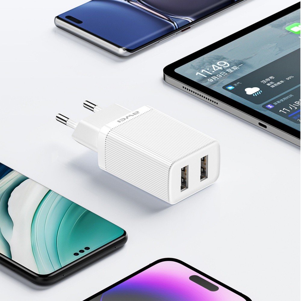 Laadija Awei C15-EU 10W 2xUSB-A valge - Image 5
