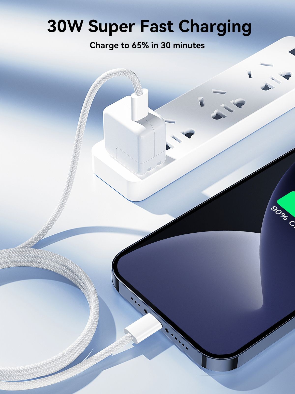 Laadimisjuhe Joyroom S-A45 USB-C to Lightning 30W 1.2m valge - Image 5