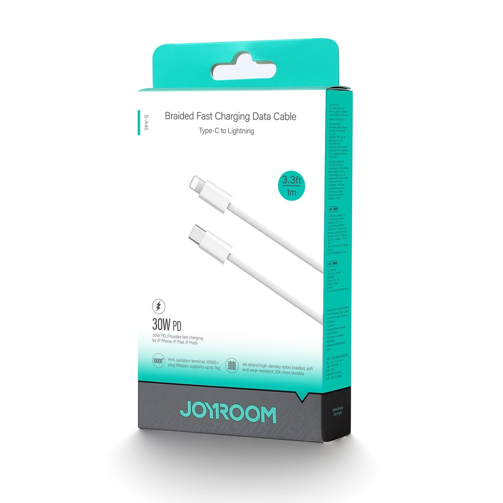 Laadimisjuhe Joyroom S-A45 USB-C to Lightning 30W 1.2m valge - Image 6