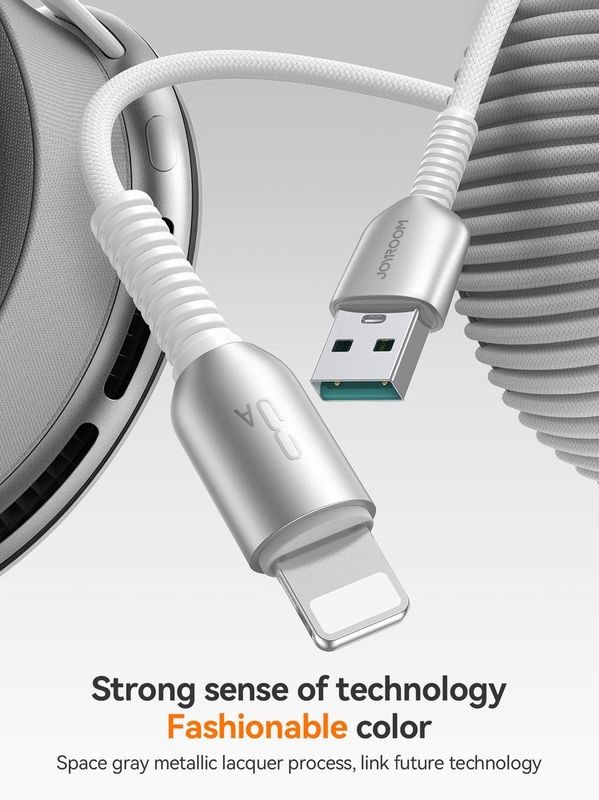 Laadimisjuhe Joyroom S-A51 USB-A to Lightning 3A 1.2m helehall - Image 3