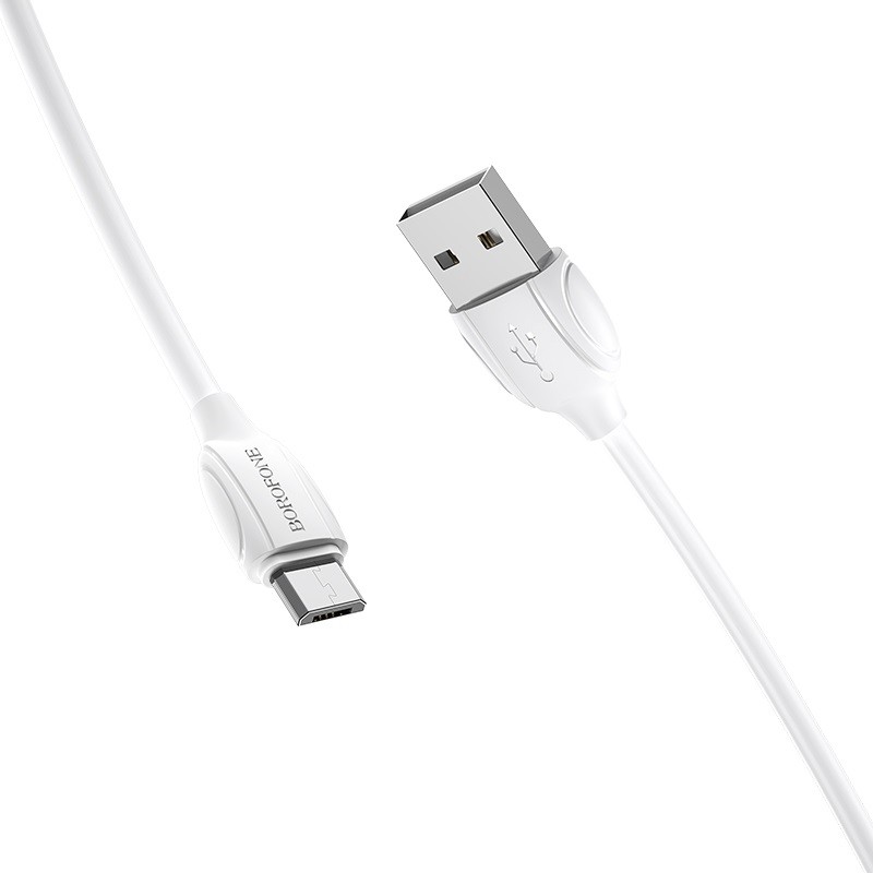 Laadimisjuhe Borofone BX19 USB-A to MicroUSB 1.0m valge - Image 2