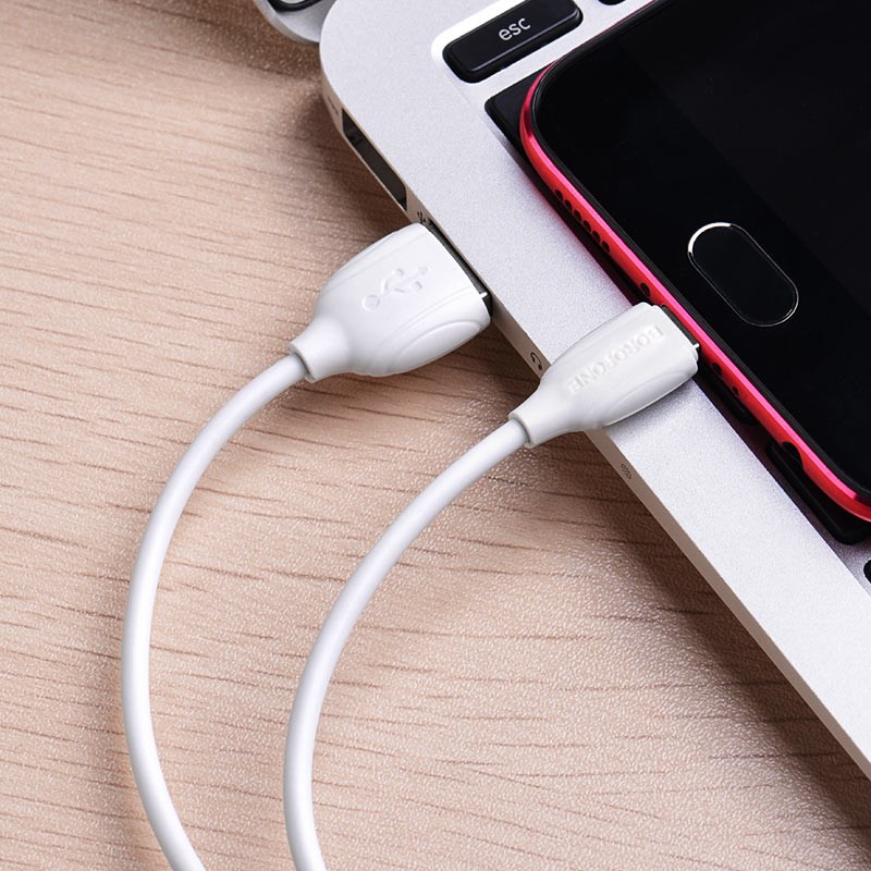 Laadimisjuhe Borofone BX19 USB-A to MicroUSB 1.0m valge - Image 3