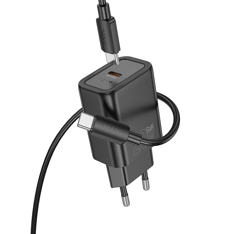 Laadija Hoco N60 20W GaN USB-C + USB-C to USB-C cable 1.0m must - Image 2