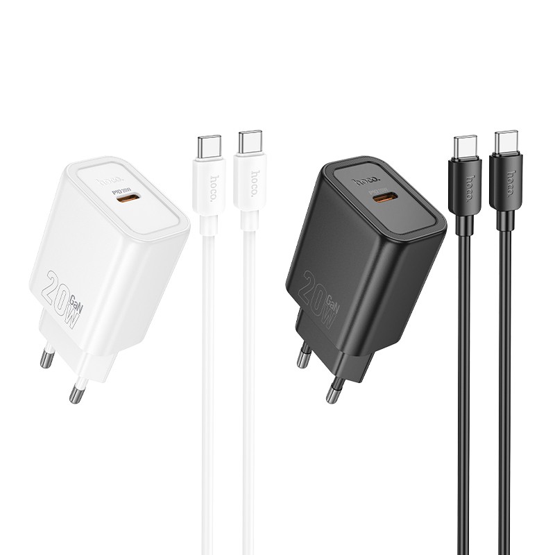 Laadija Hoco N60 20W GaN USB-C + USB-C to USB-C cable 1.0m must - Image 5
