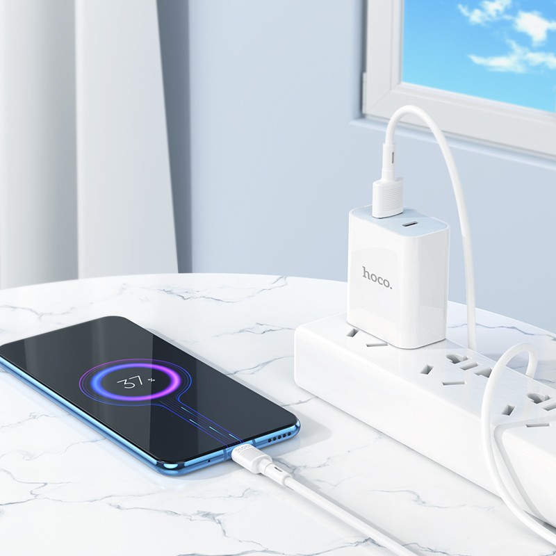 Laadimisjuhe Hoco X83 USB-A to MicroUSB 1.0m valge - Image 3