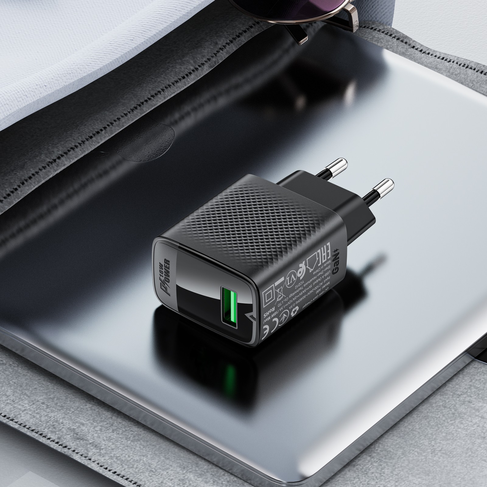 Laadija Acefast A90 18W USB-A must - Image 6