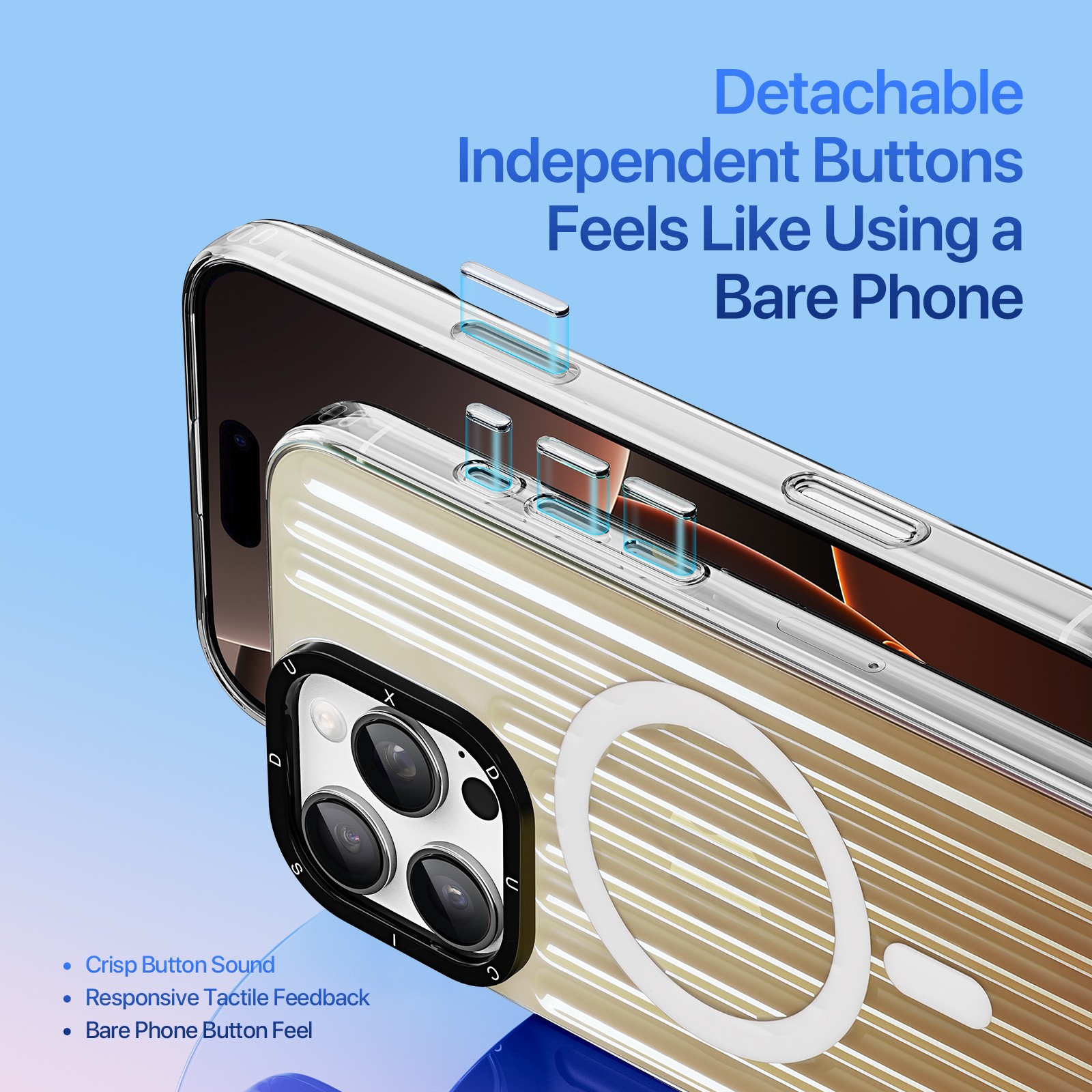 Telefoniümbris Dux Ducis Zest Apple iPhone 16 Pro Max Gradient Desert Gold - Image 5