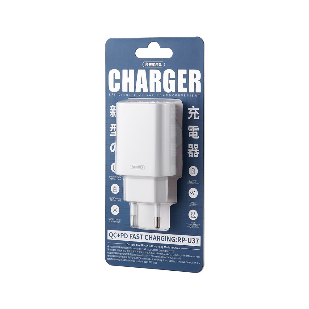 Laadija Remax RP-U37 20W USB-C/USB-A valge - Image 3