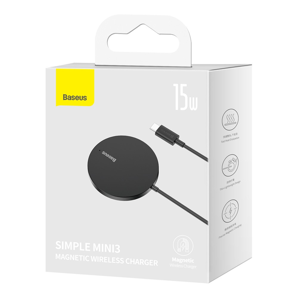 Juhtmeta laadija Baseus Simple Mini 3 15W MagSafe must CCJJ040001 - Image 6