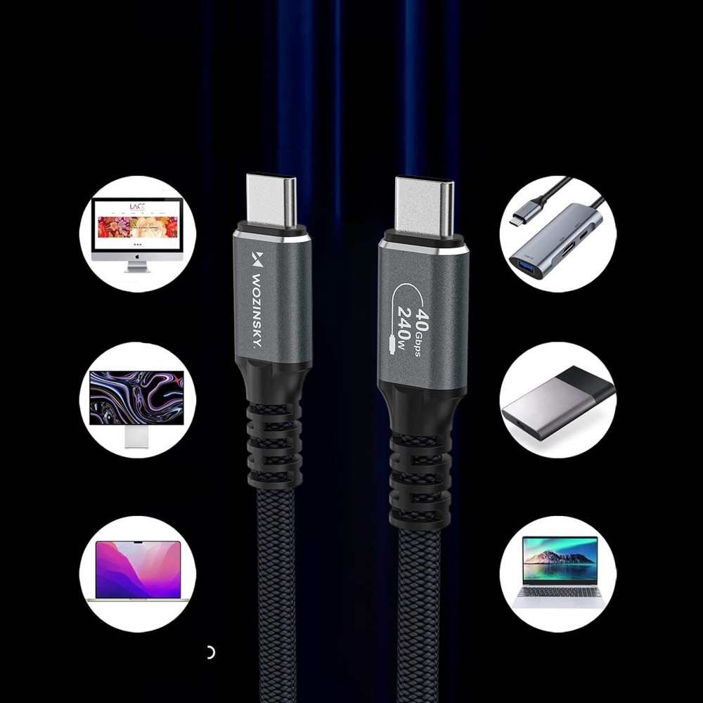 Laadimisjuhe Wozinsky WPS-UY42S USB-C Thunderbolt 4 240W 2.0m must - Image 3