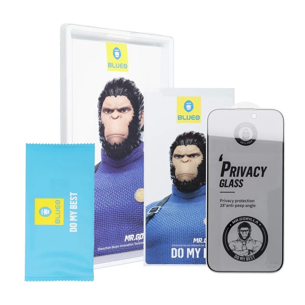 LCD kaitsev karastatud klaas 5D Mr. Monkey Glass (Strong Privacy) Samsung S942 S26 must - Image 3