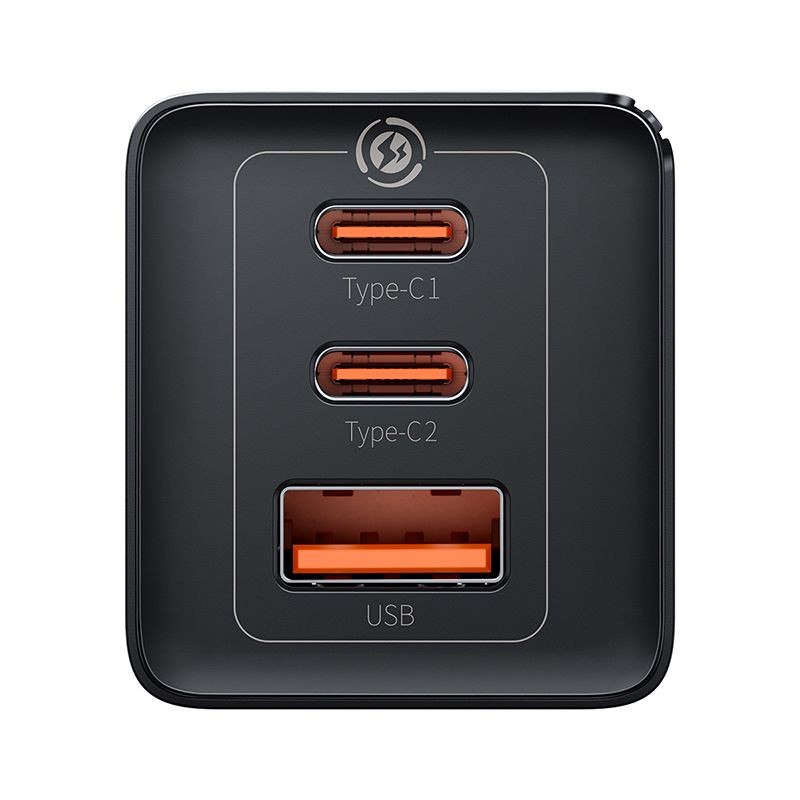 Laadija Baseus GaN5 Pro 65W 2xUSB-C/USB-A + USB-C to USB-C cable must CCGP120201 - Image 2
