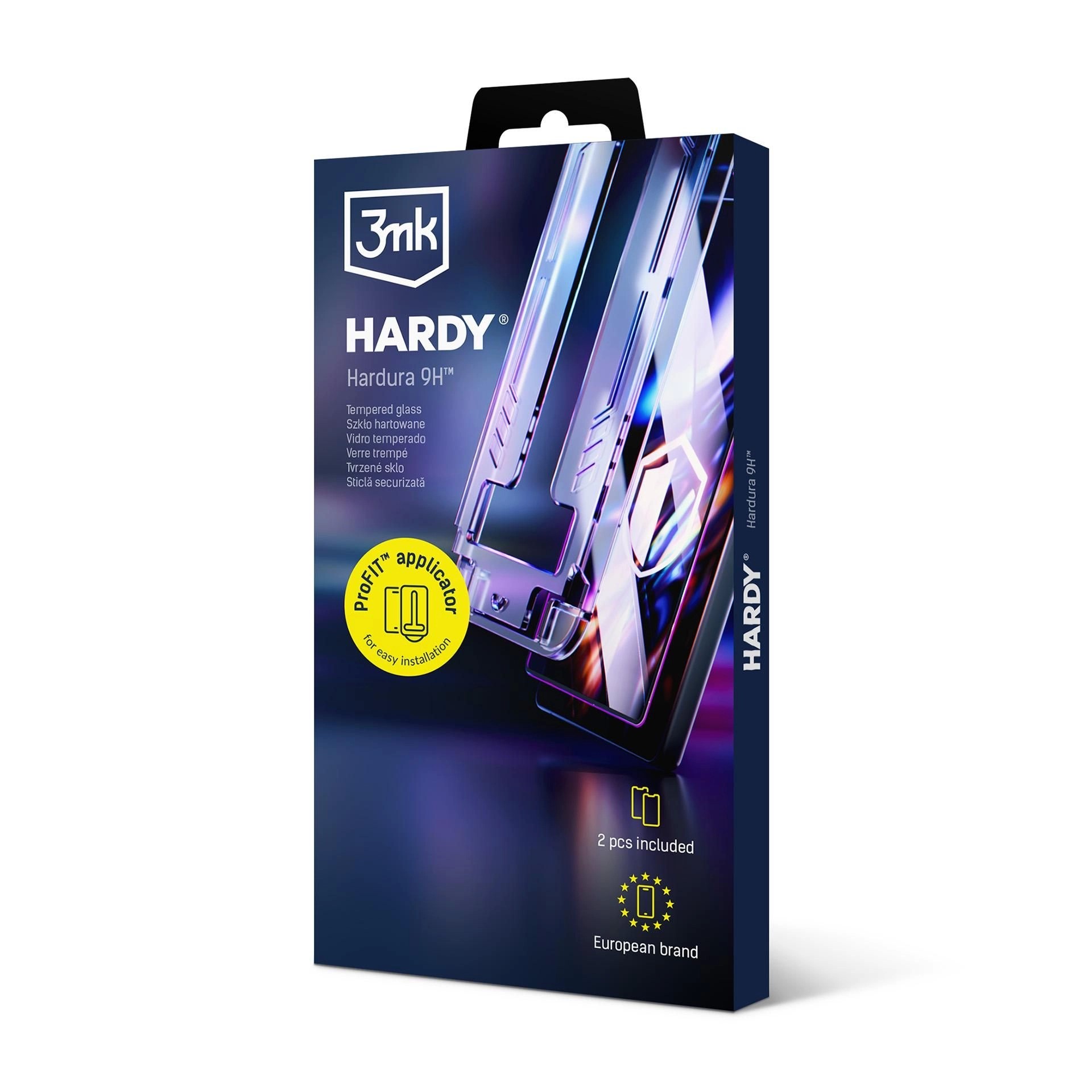LCD kaitseklaas (2 tk) koos aplikaatoriga 3mk Hardy Hardura 9H Apple iPhone 16 Pro Max must - Image 2