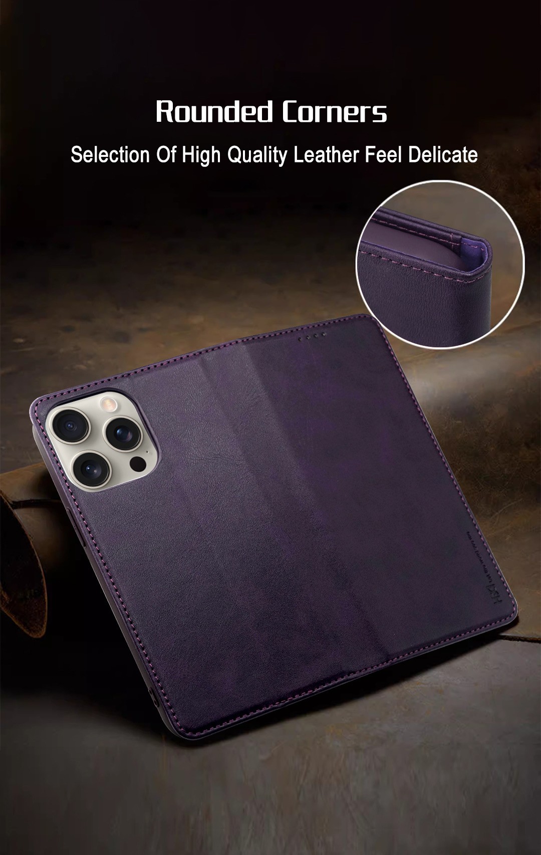 Telefoniümbris HDD Magnetic Wallet Case Samsung A576 A57 5G pruun - Image 4