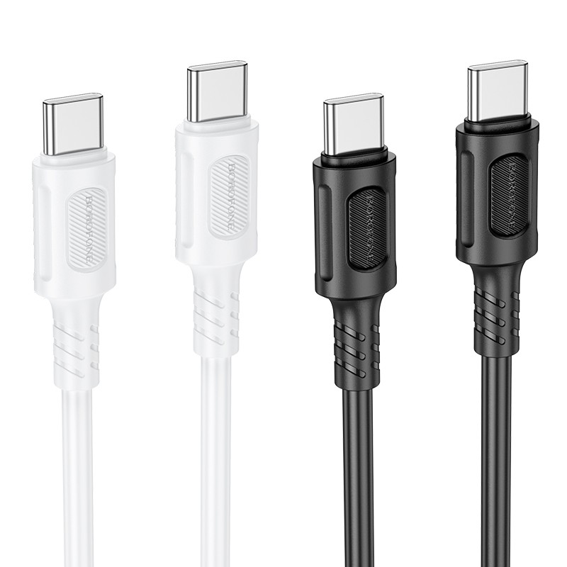 Laadimisjuhe Borofone BX111 60W USB-C to USB-C 1.0m valge - Image 2