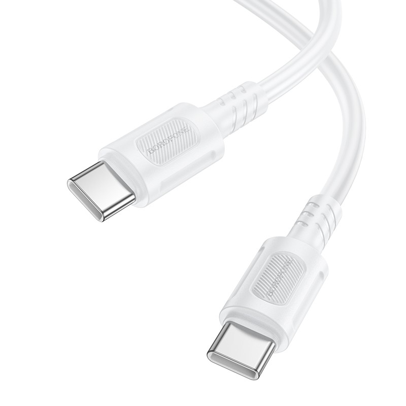 Laadimisjuhe Borofone BX111 60W USB-C to USB-C 1.0m valge - Image 3