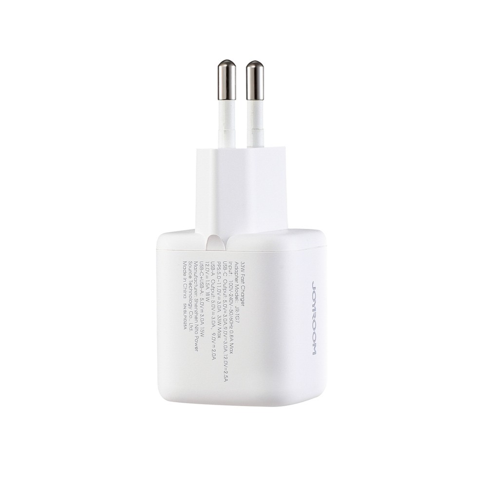Laadija Joyroom JR-TG7 33W USB-C/USB-A + USB-C to Lightning 30W 1.0m cable valge - Image 5