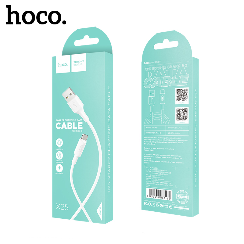 Laadimisjuhe Hoco X25 Type-C 1.0m valge