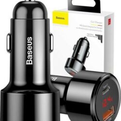 Autolaadija Baseus Magic koos LED ekraan kiire laadimine 45W must CCMLC20C-01
