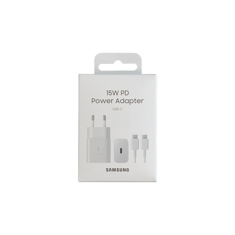 Laadija Samsung EP-T1510XWEGEU 15W + kaabel Type-C 1m valge