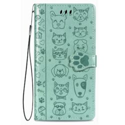 Telefoniümbris Cat-Dog Samsung A346 A34 5G roheline