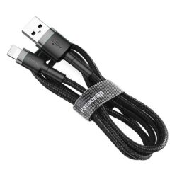 Laadimisjuhe Baseus Cafule USB-A to Lightning 1.5A 2.0m hall-must CALKLF-CG1